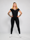 Manhattan Open-Back Jumpsuit — Black
