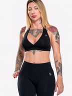Laguna V-Neck Top — Black