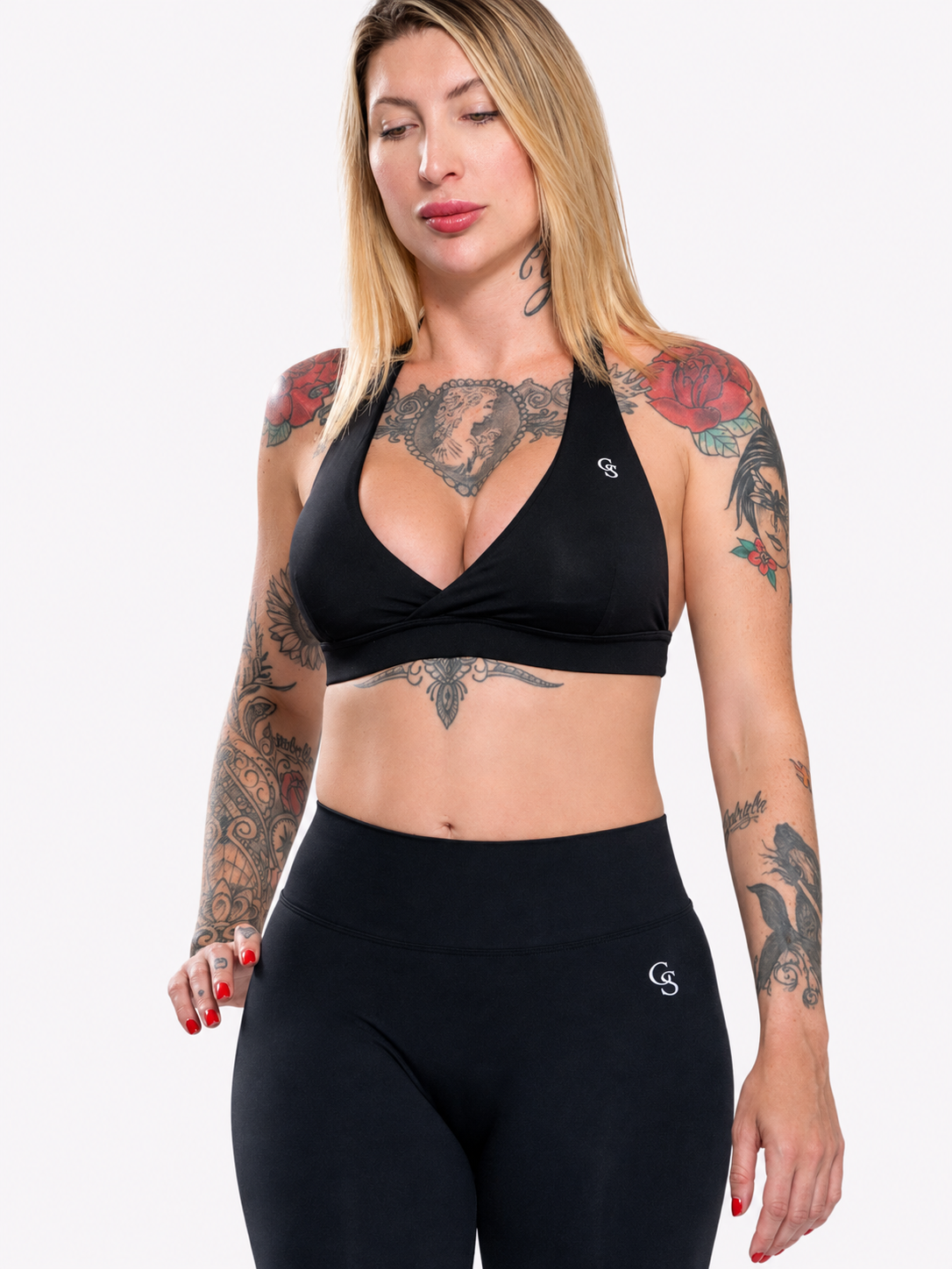 Laguna V-Neck Top — Black