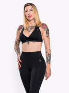 Laguna V-Neck Top — Black