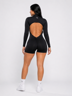 Soho Long-Sleeve Bodysuit — Brown