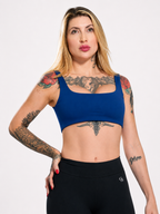 Savannah Straight-Neck Top — Black