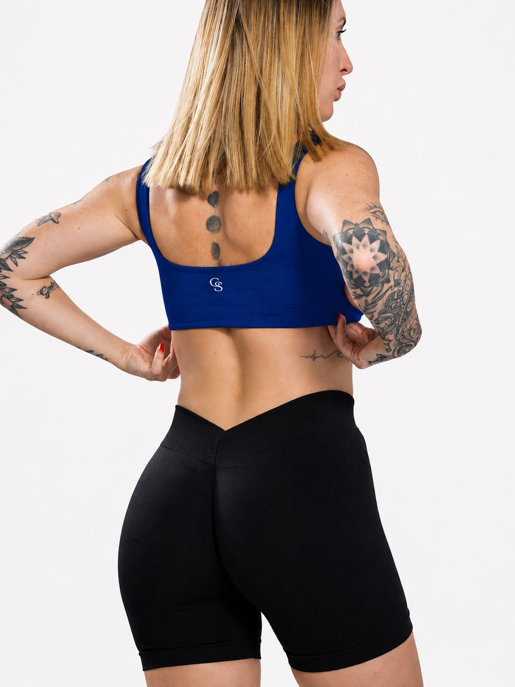 Savannah Straight-Neck Top — Navy