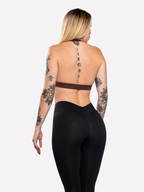 Laguna V-Neck Top — Brown