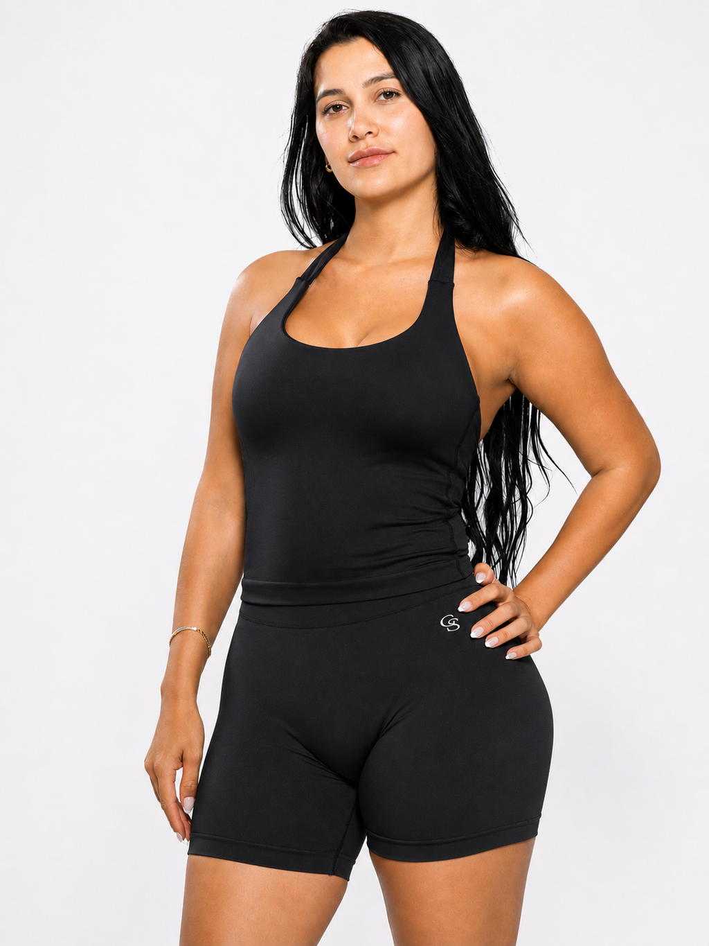 Maui Wide-Strap Bodysuit Top — Navy